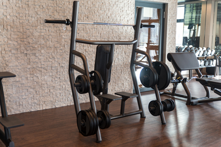 Equipment And Machines At The Modern Gym Room Fitness Centerの写真素材
