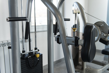 Equipment And Machines At The Modern Gym Room Fitness Centerの写真素材