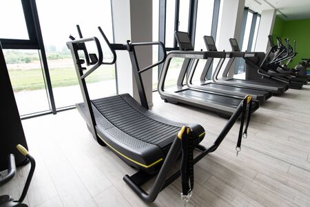 Equipment And Machines At The Modern Gym Room Fitness Centerの写真素材