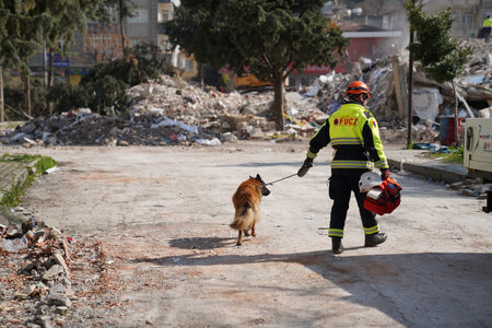 Antakya, Hatay, Turkey - February 10th, 2023: Turkey Earthquake, Kahramanmaras, Gaziantep, Adana, Hatay, Adiyaman February 2023, Earthquake Scenesのeditorial素材