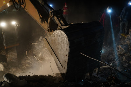 Antakya, Hatay, Turkey - February 10th, 2023: Turkey Earthquake, Kahramanmaras, Gaziantep, Adana, Hatay, Adiyaman February 2023, Earthquake Scenesのeditorial素材