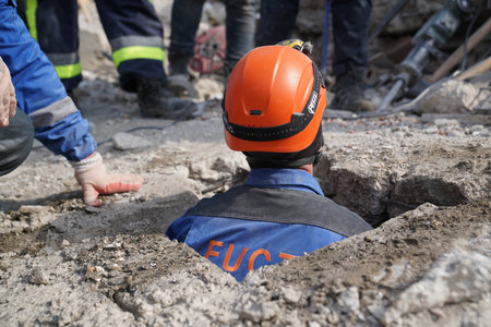 Antakya, Hatay, Turkey - February 11th, 2023: Turkey Earthquake, Kahramanmaras, Gaziantep, Adana, Hatay, Adiyaman February 2023, Earthquake Scenesのeditorial素材