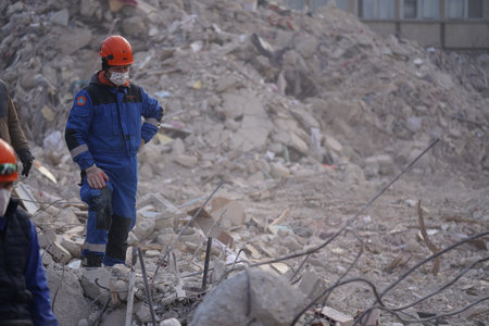 Antakya, Hatay, Turkey - February 13th, 2023: Turkey Earthquake, Kahramanmaras, Gaziantep, Adana, Hatay, Adiyaman February 2023, Earthquake Scenesのeditorial素材