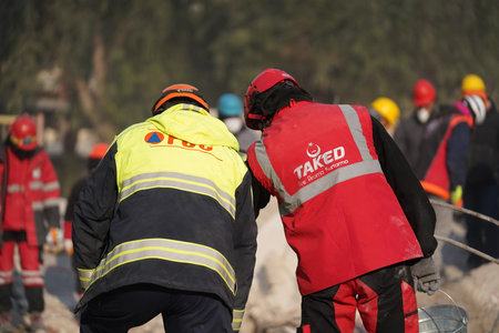 Antakya, Hatay, Turkey - February 13th, 2023: Turkey Earthquake, Kahramanmaras, Gaziantep, Adana, Hatay, Adiyaman February 2023, Earthquake Scenesのeditorial素材