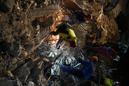 Antakya, Hatay, Turkey - February 13th, 2023: Turkey Earthquake, Kahramanmaras, Gaziantep, Adana, Hatay, Adiyaman February 2023, Earthquake Scenesのeditorial素材