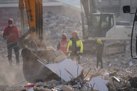 Antakya, Hatay, Turkey - February 13th, 2023: Turkey Earthquake, Kahramanmaras, Gaziantep, Adana, Hatay, Adiyaman February 2023, Earthquake Scenesのeditorial素材