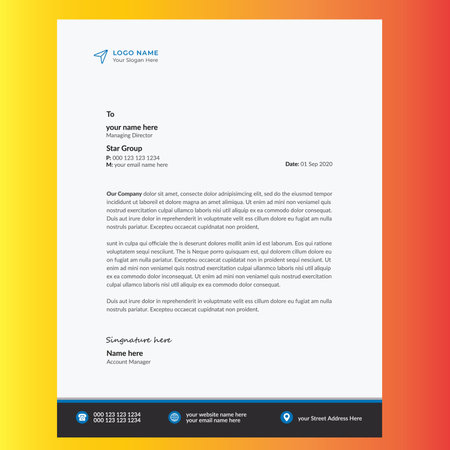 Business Letterhead Templateのイラスト素材