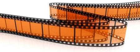 3d blank transparent films on white backgroung.の写真素材