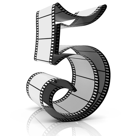 The alphabet from a film isolated on a white backgroundの写真素材