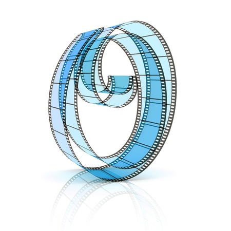 The alphabet from a film isolated on a white backgroundの写真素材