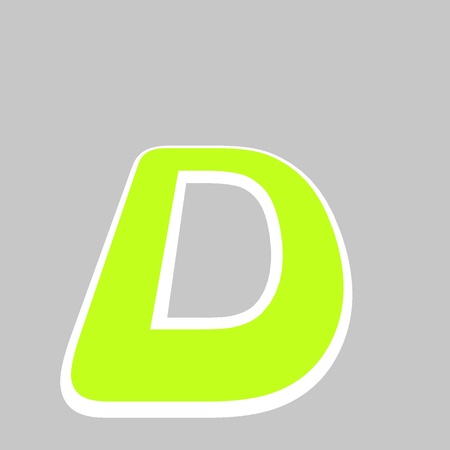 Green bio eco font letter. Vector illustration.のイラスト素材