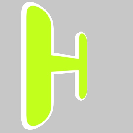 Green bio eco font letter. Vector illustration.のイラスト素材