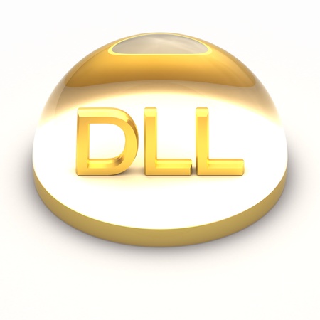 3D Style file format icon over white background - DLLの写真素材