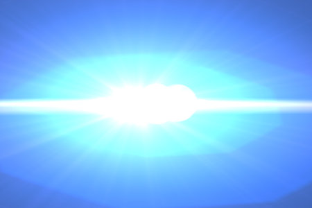Lens flare abstract background  Asymmetric light rays