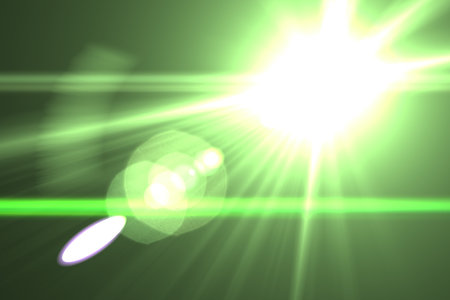 Lens flare abstract background  Asymmetric light rays
