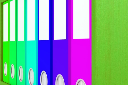 3D Rendered office folders over white backgroundの写真素材