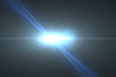 Lens flare abstract background  Asymmetric light rays