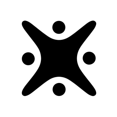 Community Icon Black and white illustration