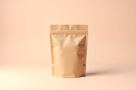 Blank Stand Up Pouch Packaging Mockup For Food or Product Brandiの素材