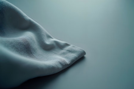 Abstract Fabric Texture: Soft White Cloth in Gentle Light and Shの素材