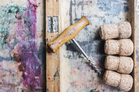corkscrew and vine cork 5の写真素材