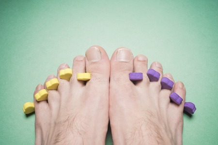 Male pedicureの写真素材