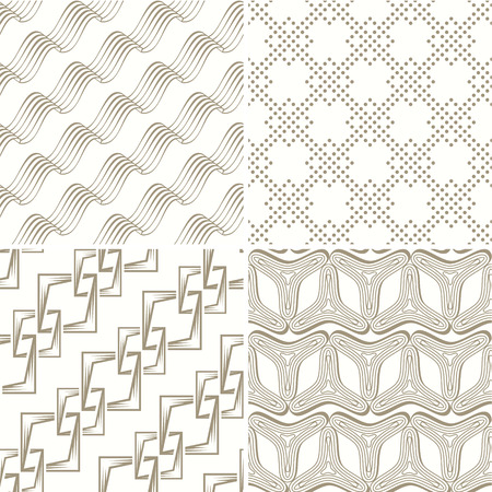 Set of abstract seamless geometric pattern illustration のイラスト素材