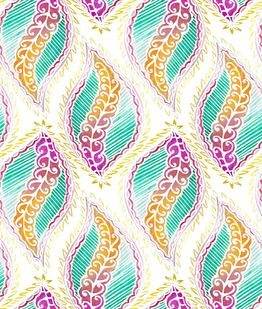 Seamless watercolor ethnic background. のイラスト素材