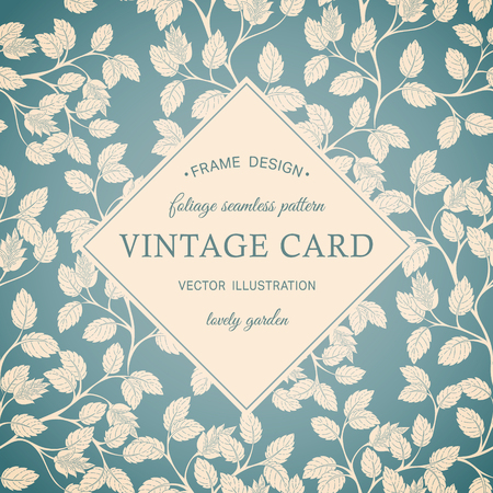  Vintage foliage decorative ornamental background pattern.のイラスト素材