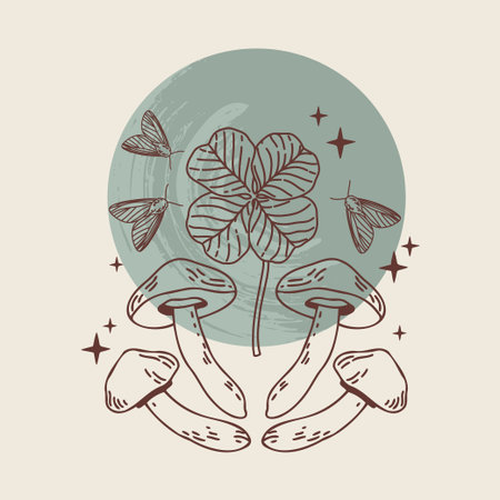 Mistery line art elements