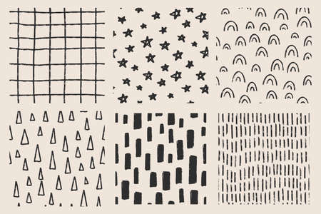 Brush Seamless Patternのイラスト素材