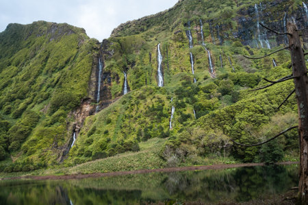 Well of Alagoinha in Ribeira Grande, Flores island, Azores.の写真素材