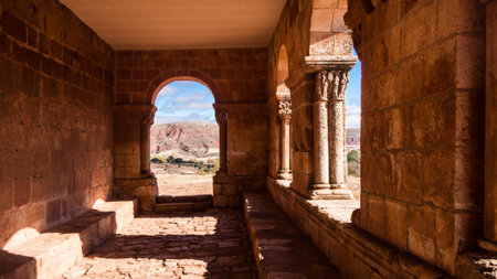 Hermitage of Santa Maria of Tiermes, Romanesque Catholic church. Soria, Spain.