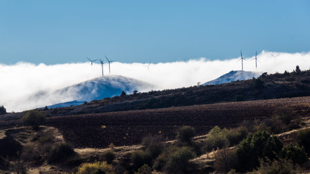 Wind farm in Guadalajara, Spain