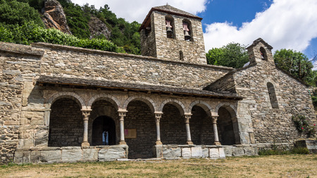 Romanesque church of Sant Jaume de Queralbs, Girona, Catalonia, Spainの写真素材