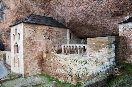 The monastery of San Juan de la Pena the Most Important of Aragon in the Middle Ages Spain.