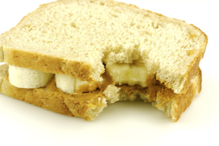 Peanut butter banana sandwichの写真素材