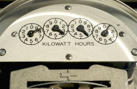 Electric Meter Close-Upの写真素材