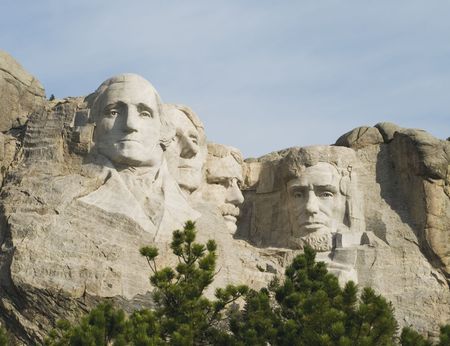 Image of the four presidents Mount Rushmore.のeditorial素材