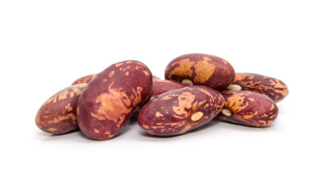 Red kidney bean cranberry isolated on white background