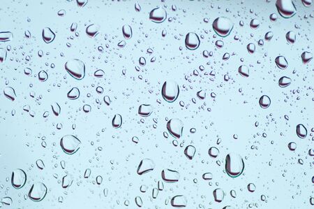 water drops on glass surfaceの写真素材