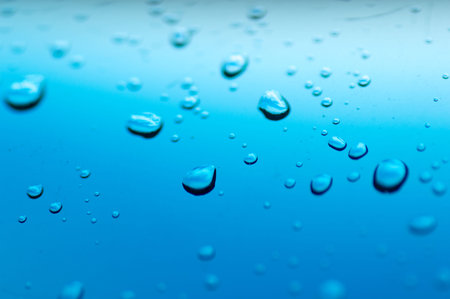 water drops on glass surface
