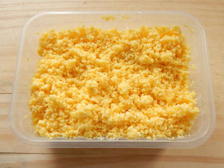 Traditional Brazilian couscous (cuscus / couscous). Tropical food. The Brazilian Couscous from the Northeast Region also known as Corn Couscous is a nutritious, cheap and a really simple recipe to make.の写真素材