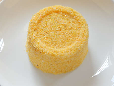 Traditional Brazilian couscous (cuscus / couscous). Tropical food. The Brazilian Couscous from the Northeast Region also known as Corn Couscous is a nutritious, cheap and a really simple recipe to make.の写真素材