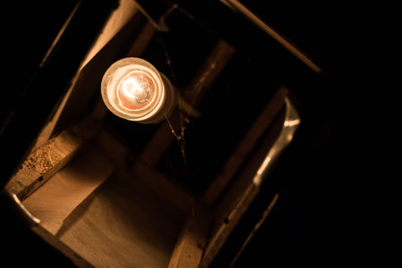 light bulbs in wooden box That Classic lamp style from Thailand