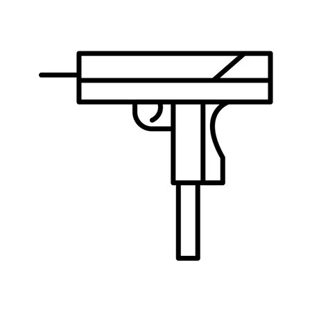 Unique Gun Vector Iconのイラスト素材