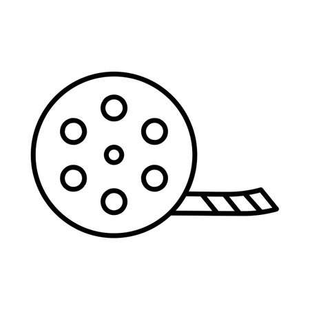 Unique Film Reel Vector Iconのイラスト素材
