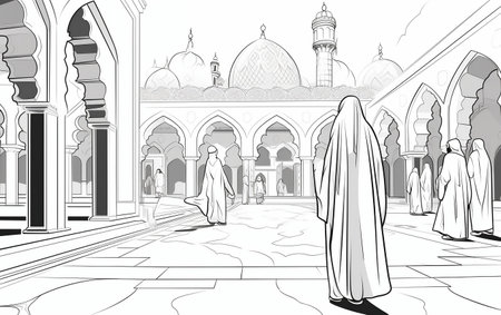 Coloring Book Line Drawing Illustration No Background.の素材