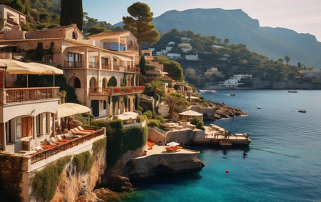 Camp de Mar Mallorca Balearic Islands Spain.の素材