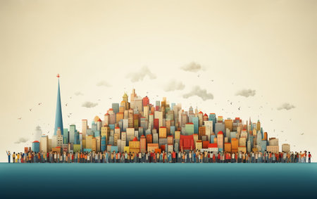 World Population Day illustration.の素材